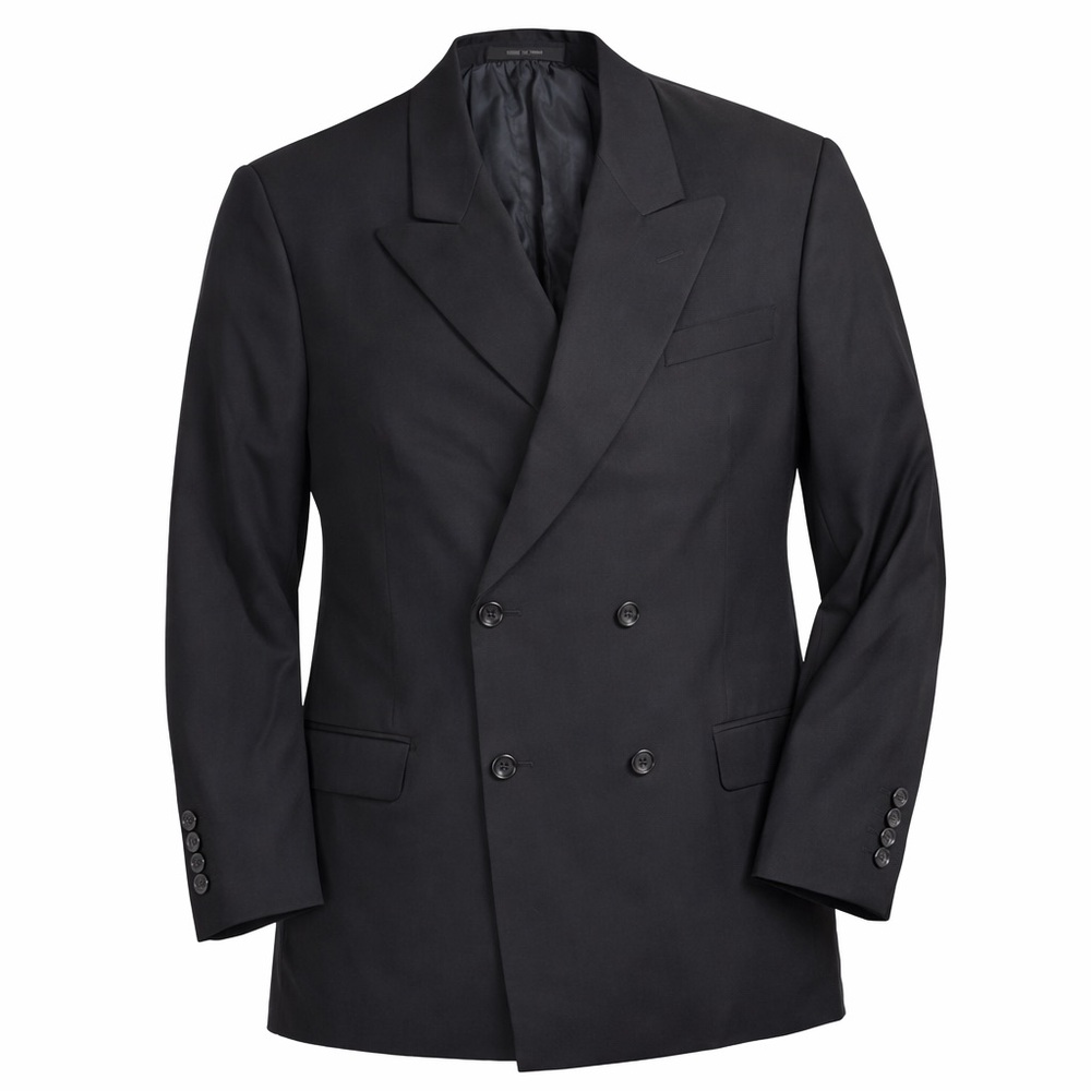Armani Collezioni AUTHENTIC Men's Charcoal 100% Wool BLACK Jacket Size 46 L